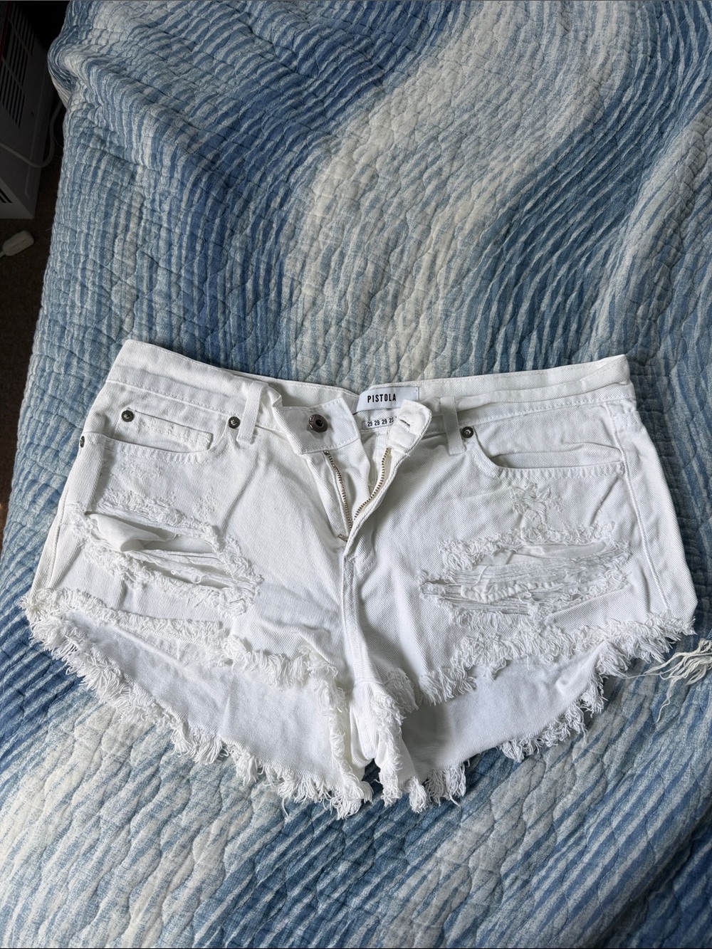 3 pairs of jean shorts -Pistola White sz29 - DL1961 sz 29- American Eagle sz 10 - Picture 5 of 16